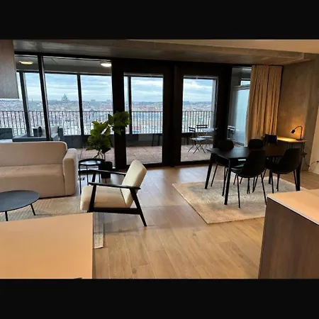 Beautiful With Panoramic View Of Center With Roof Terrace Apartman Brüsszel