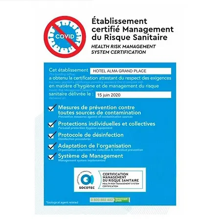 Alma Grand Place Hotel Bruksela