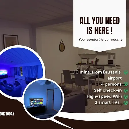 Apartment De Luxe Entierement Renove - Proche Aeroport De Bruxelles, Quartier Chic *