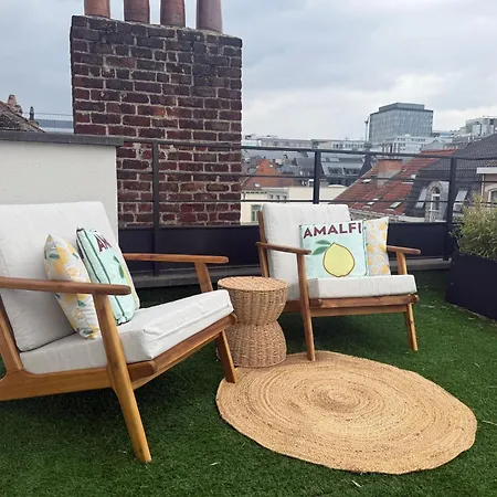 Stylish Penthouse In Bxl With 2 Panoramic Terraces Lejlighed Bruxelles