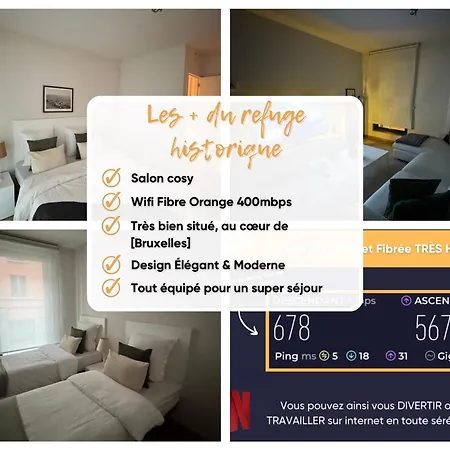 Le Refuge Historique Wifi - Parking - Confort Apartment Brüssel