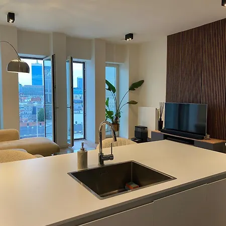 Designer On The Skyline Of Apartment