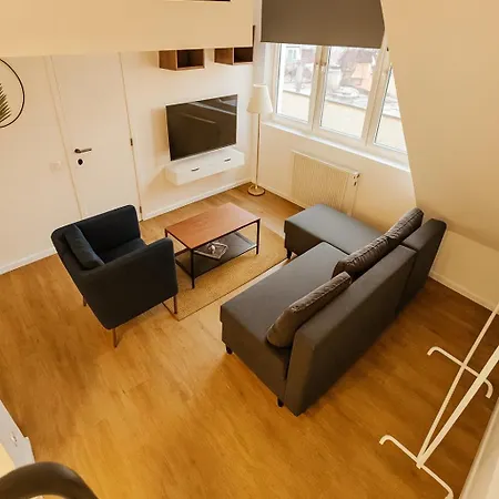 Modern Loft 1br Sofa Bed 10min To Center بروكسل