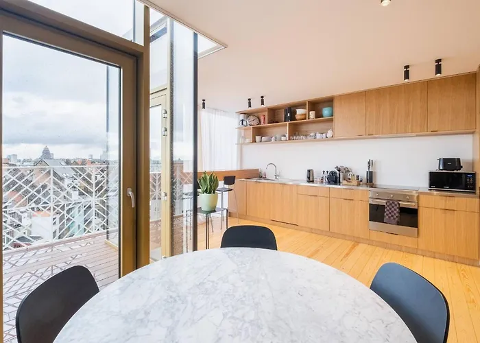 Floor New Duplex Stunning View In Trendy St Gilles Apartment