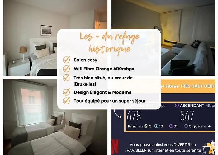 Le Refuge Historique Wifi - Parking - Confort Apartment Brussels
