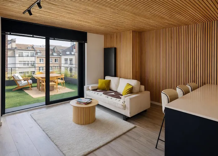 דירה Stylish Penthouse In Bxl With 2 Panoramic Terraces בריסל