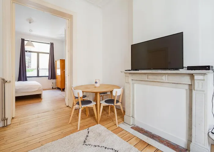 公寓 1 Bedroom W Kitchen And Bathroom In Trendy St Gilles