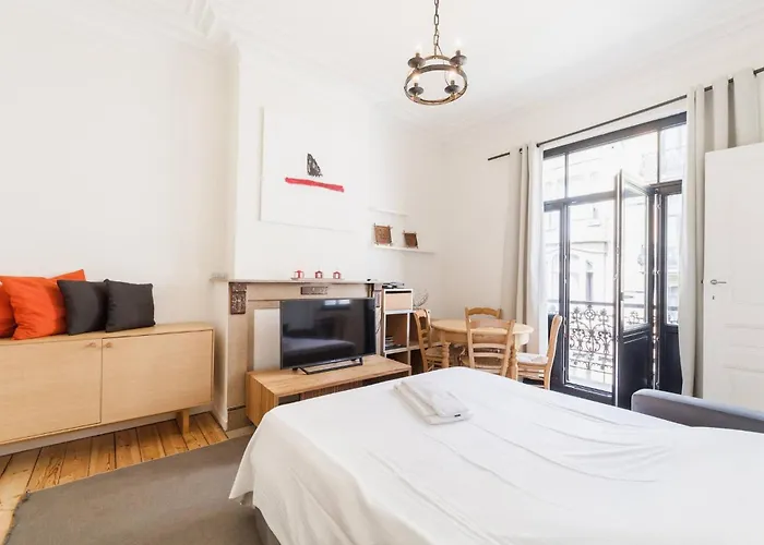 1 Bedroom W Kitchen And Bathroom In Trendy St Gilles *