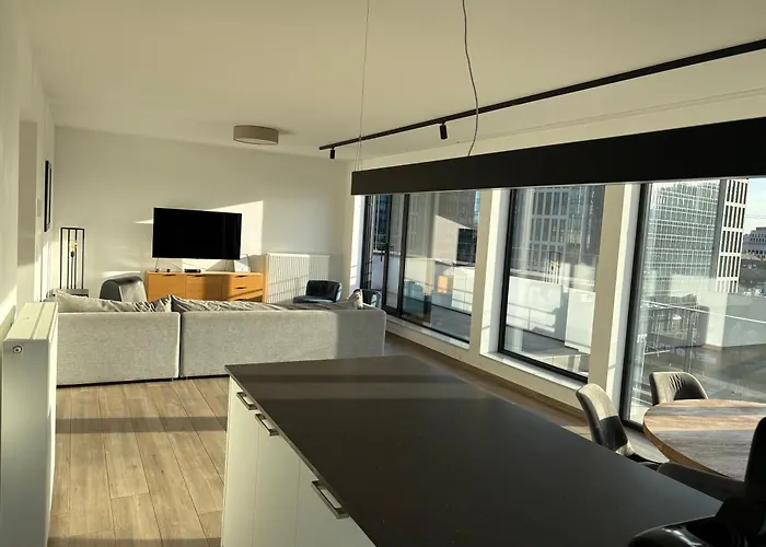 Penthouse Avec Vue Imprenable Sur Lägenhet Bryssel