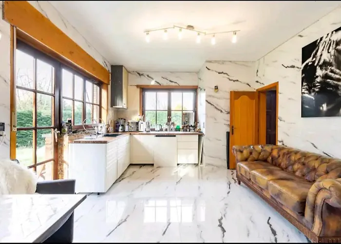 Villa & Wellness Area Jacuzzi Sauna Massage Table Bruxelles